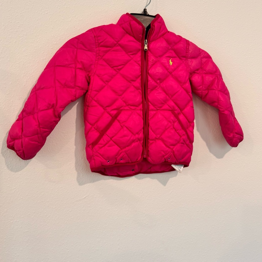 Polo Ralph Lauren Girls Pink Quilted Jacket 4/4T
